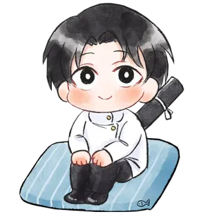 🙂 022bf2cb chibi, cute, chef, anime telegram sticker