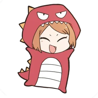 😄 057e5aac dinosaur, character, anime, cute, cartoon telegram sticker