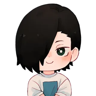 🙂 23a5071c chibi, cute, person, portrait, cartoon telegram sticker
