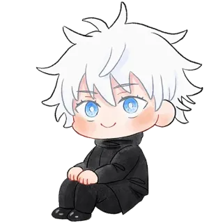 🙂 486079bd Satoru Gojo Jujutsu Kaisen anime, manga, chibi, Satoru Gojo, Jujutsu Kaisen, cute telegram sticker