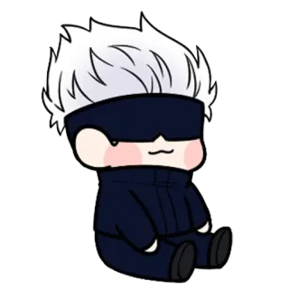 🙂 4c06cbbf Gojo Satoru Jujutsu Kaisen gojo, anime, jujutsu kaisen, sticker, chibi, satoru telegram sticker