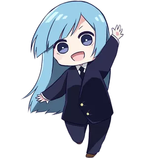 👋 61cfcf2c anime, chibi, cartoon, cute, manga, character telegram sticker