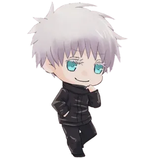 😏 668b74ab Gojo Satoru Jujutsu Kaisen anime, chibi, Gojo Satoru, Jujutsu Kaisen telegram sticker