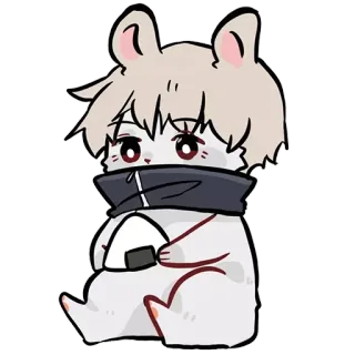 🐭 6bbf5add hamster, animal, cute, kawaii, onigiri, chibi, sticker telegram sticker