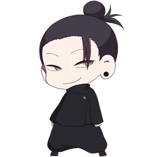 😏 72ac707a Suguru Geto Jujutsu Kaisen anime, manga, chibi, cute, fanart telegram sticker