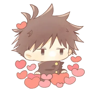 ❤️ 7ee9ca88 chibi, cute, cartoon, hearts, anime telegram sticker