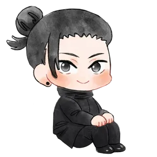 🙂 91d9e206 sticker, anime, manga, character, chibi telegram sticker