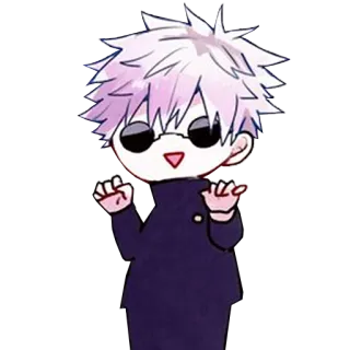 😎 9cb4672d Gojo Satoru Jujutsu Kaisen anime, gojo satoru, jujutsu kaisen, chibi, character, sticker telegram sticker