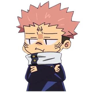 😤 caa2921f Ryomen Sukuna Jujutsu Kaisen anime, manga, jujutsu kaisen, ryomen sukuna, sticker, chibi telegram sticker