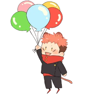 🎈 f28fe61d cartoon, anime, balloons, cute telegram sticker