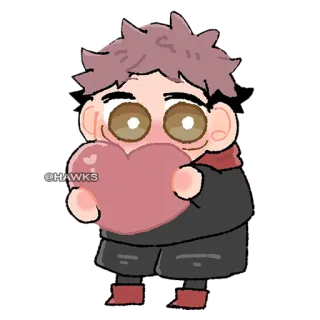 ❤️ 69382d5e @HAWKS 치비, 애니메이션, 하트, 카와이, 귀여운 telegram sticker