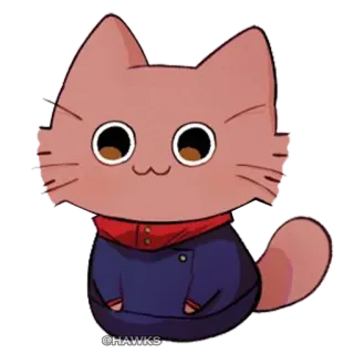 🐱 86dc6229 @HAWKS 고양이, 동물, 귀여운, 카와이, 애완 동물, 스티커 telegram sticker