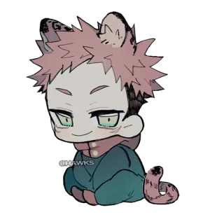 😏 91747ace @HAWKS 애니메이션, 귀여운, 캐릭터, 팬아트 telegram sticker