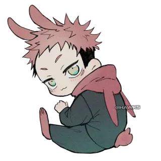 😏 cd2f1265 @HAWKS 애니메이션, 귀여운, 토끼, 만화, 캐릭터 telegram sticker