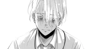 😔 37c389a4 Anime, Manga, Junge, Traurig, Monochrom telegram sticker