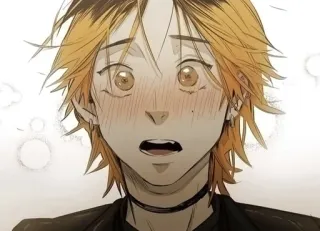 😳 4b2682d6 Mann, Gesicht, Porträt, Schock, Erröten, Cartoon telegram sticker