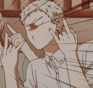 😎 ce28dd9e Anime, Cartoon, Figur, Junge, Beleidigung, Mittelfinger telegram sticker