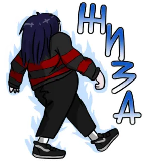 🤝 ae3d2470 ЖИЗА caminhada, desenho animado, gíria, russo, estilo whatsapp sticker