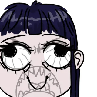 🙂 d710861f Desenho animado, Anime, Personagem, Rosto, Expressão, Bravo, Engraçado whatsapp sticker