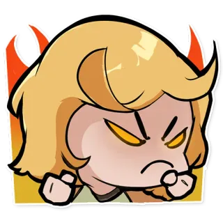 😈 c54dfb9f โกรธ, การ์ตูน, อนิเมะ, สีหน้า, หงุดหงิด, ตัวละคร telegram sticker