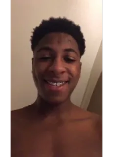 🙂 27ae9d80 NBA Youngboy person, porträt, junger mann, zahnspange, lächeln telegram sticker