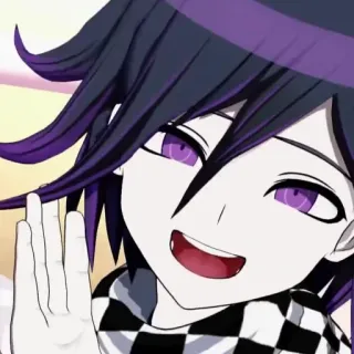👋 3dc8a8e1 Kokichi Oma Danganronpa Anime, Manga, Danganronpa, Kokichi Oma, Personnage, Sourire, Signe de la main whatsapp sticker