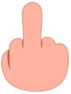 🖕 0ccf50bf 가운데 손가락, 모욕적인 제스처, 무례한, 모욕 telegram sticker