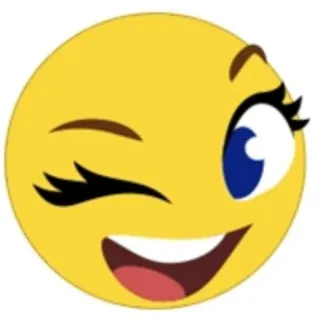 😉 1ebb72f9 이모지, 얼굴, 윙크, 행복한, 미소, 만화 telegram sticker