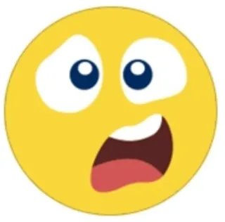 😳 84a2d2f5 이모지, 충격, 놀람, 표정, 노란색 telegram sticker