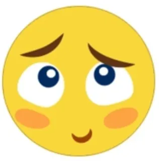 🥺 8d4321b6 이모지, 이모티콘, 얼굴, 수줍음, 표정, 귀여운 telegram sticker