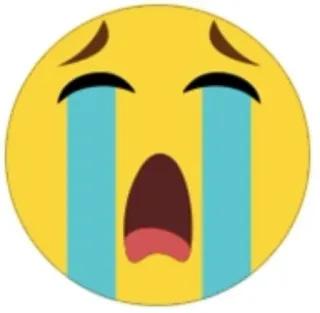 😭 b67bce80 이모지, 울음, 슬픔, 얼굴, 눈물 telegram sticker