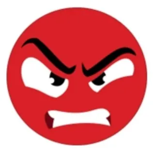 😡 bde7b561 화난, 이모지, 빨간색, 얼굴, 분노, 미친 telegram sticker