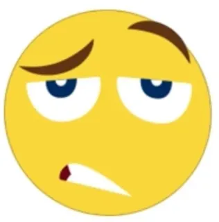 😒 c911b744 이모티콘, 지루한, 짜증난, 노란 얼굴, 표정, 빈정거리는 telegram sticker