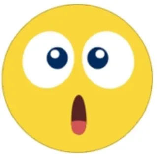 😲 fa4aef4c 이모지, 놀란, 충격받은, 노란색 telegram sticker