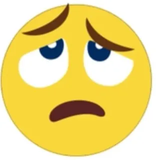 🙄 fe09ca8a 이모지, 슬픔, 화남, 실망, 노란색, 얼굴 telegram sticker