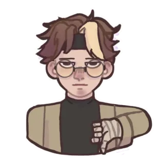 👎 417deca1 avatar, cartoon, character, thumbs down, dislike, illustration telegram sticker