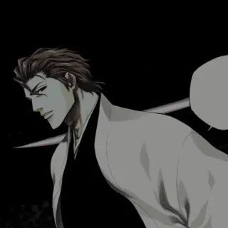 🧬 1b6ef7bf Sosuke Aizen Bleach アニメ, 剣, 藍染, 悪役, ブリーチ telegram sticker