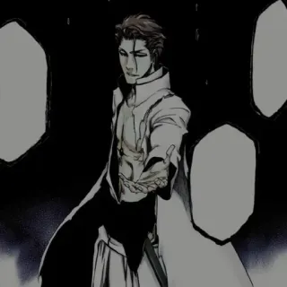 🧬 d77c2c91 Sosuke Aizen Bleach アニメ, 漫画, 悪役, 強力, キャラクター telegram sticker