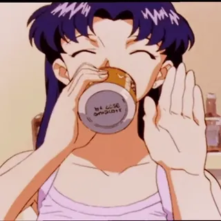 Misato by @stickers_evangelion :: @fStikBot telegram stickers