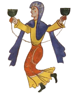 🤗 f771fde5 中世纪, 舞蹈, 饮酒, 女人, 泥金装饰 telegram sticker