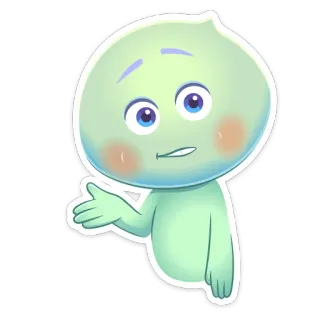 🤷‍♂ 344aa69a 22 Soul kartun, karakter, jiwa, Pixar, animasi telegram sticker