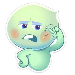 😐 6f2225b4 Kartun, Karakter, Sedih, Hantu, Khawatir telegram sticker