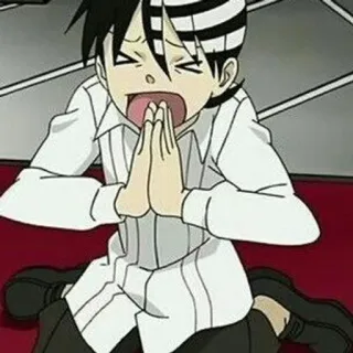 🌟 d98d7da3 Death the Kid Soul Eater anime, trẻ em, đối xứng, Soul Eater telegram sticker