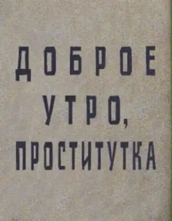 🌝 3b1b151f ДОБРОЕ УТРО, ПРОСТИТУТКА russisch, prostituee, belediging, beledigend telegram sticker