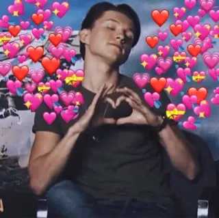 ❤️ 90b31b85 Tom Holland Tom Holland, hart, liefde, acteur, beroemdheid, affectie telegram sticker