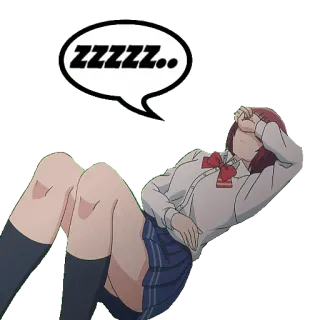 😴 5625e166 zzzzz.. 睡眠, アニメ, 女の子, zzz, 眠い telegram sticker
