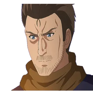 😡 9a99f4ee アニメ, 男, 真剣, 表情, アニメーション telegram sticker