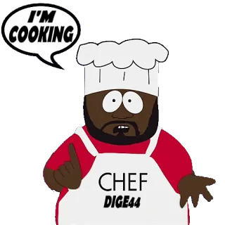 🍱 0c16cc3f Chef South Park I'M COOKING Chef, Cucina, South Park, Cartoni animati, Serie TV, Animazione per adulti telegram sticker