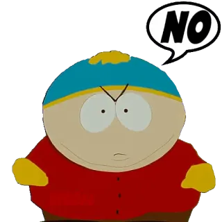👎 c1013296 Eric Cartman South Park NO south park, eric cartman, no, cartoni animati telegram sticker