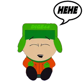 😂 cafb379f Kyle Broflovski South Park HEHE south park, kyle, cartoni animati, hehe telegram sticker